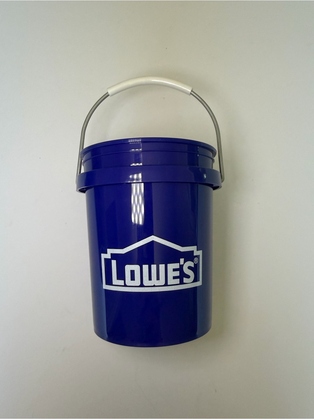Mini Lowe’s Blue Utility Bucket with Metal Handle
